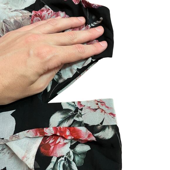 NEW Fame and Partners Black Floral Cutout Maxi Dress - Picture 5 of 11